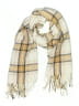 Unbranded 100% Acrylic Plaid Ivory Yellow Scarf One size - photo 1