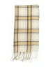 Unbranded 100% Acrylic Plaid Ivory Yellow Scarf One size - photo 2