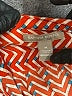 Banana Republic 100% Polyester Chevron-herringbone Orange 3/4 Sleeve Blouse Size M - photo 7