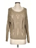 Sparkle & Fade Metallic Tan Pullover Sweater Size S - photo 1
