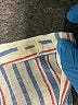 Warm Stripes Blue 3/4 Sleeve Button-Down Shirt Size S - photo 7