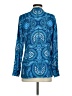Figue 100% Viscose Paisley Blue Long Sleeve Blouse Size XS - photo 2