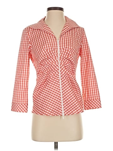 Lafayette 148 New York 3/4 Sleeve Button-Down Shirt (view 1)