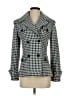 Etcetera Houndstooth Teal Wool Blazer Size 4 - photo 1