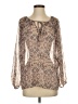 CAbi 100% Polyester Tan Long Sleeve Blouse Size XS - photo 1
