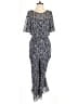 Eliza J 100% Polyester Chevron-herringbone Black Jumpsuit Size 4 - photo 1