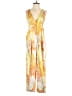 Dress Forum 100% Polyester Tropical Yellow Jumpsuit Size S - photo 1