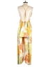 Dress Forum 100% Polyester Tropical Yellow Jumpsuit Size S - photo 2
