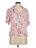 Assorted Brands Tropical Pink Short Sleeve Blouse Size M - photo 1