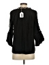 Assorted Brands Solid Black 3/4 Sleeve Blouse Size S - photo 2