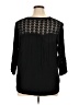 John Paul Richard 100% Rayon Black 3/4 Sleeve Blouse Size 1X - photo 2