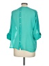 Black Rainn 100% Polyester Teal 3/4 Sleeve Blouse Size M - photo 2