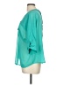Black Rainn 100% Polyester Teal 3/4 Sleeve Blouse Size M - photo 5