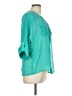 Black Rainn 100% Polyester Teal 3/4 Sleeve Blouse Size M - photo 4