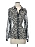 Maven West 100% Polyester Animal Print Silver Long Sleeve Blouse Size S - photo 1