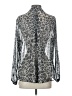 Maven West 100% Polyester Animal Print Silver Long Sleeve Blouse Size S - photo 2