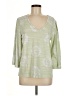 wonderly Green 3/4 Sleeve Top Size M - photo 1