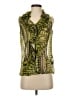 Doncaster Collection 100% Silk Green Sleeveless Silk Top Size 4 - photo 1