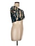 AaKaa 100% Rayon Blue Short Sleeve Blouse Size L - photo 4