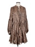 AaKaa Animal Print Brown Casual Dress Size S - photo 1