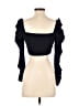 Zara Black 3/4 Sleeve Top Size S - photo 2