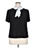 CeCe Black Short Sleeve Blouse Size XL - photo 1