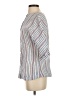 Warm Stripes Blue 3/4 Sleeve Button-Down Shirt Size S - photo 5