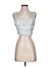 Zara 100% Polyester Silver Blue Sleeveless Top Size XS - photo 1