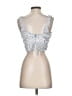 Zara 100% Polyester Silver Blue Sleeveless Top Size XS - photo 2