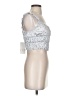 Zara 100% Polyester Silver Blue Sleeveless Top Size XS - photo 4