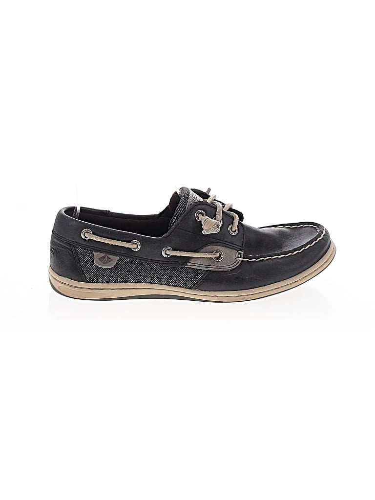 Pre-owned Sperry Top-sider® Flats Black Shoes