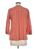 Banana Republic 100% Polyester Chevron-herringbone Orange 3/4 Sleeve Blouse Size M - photo 2