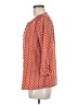 Banana Republic 100% Polyester Chevron-herringbone Orange 3/4 Sleeve Blouse Size M - photo 5