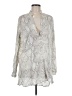 Karlie 100% Rayon Animal Print Snake Print Silver Long Sleeve Blouse Size M - photo 1