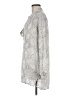 Karlie 100% Rayon Animal Print Snake Print Silver Long Sleeve Blouse Size M - photo 5