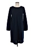 Susan Graver Chevron-herringbone Solid Blue Casual Dress Size M - photo 1