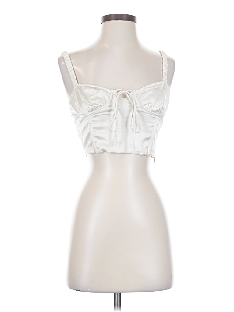 Pre-owned Vrg Grl Sleeveless Blouse In White