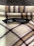 Zara Plaid Ivory Long Sleeve Blouse Size S - photo 7
