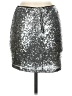 Lulus 100% Polyester Metallic Silver Formal Skirt Size M - photo 2