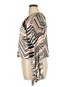 Pleione 100% Polyester Graphic Ivory Long Sleeve Blouse Size XL - photo 5