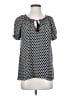 Joie 100% Silk Polka Dots Black Short Sleeve Silk Top Size XS - photo 1