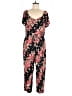 24/7 Maurices Floral Black Jumpsuit Size L - photo 1
