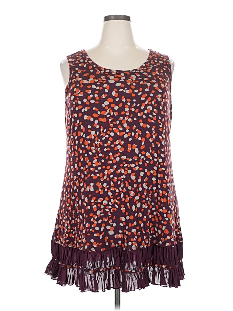 Pre-owned Logo Layers Sleeveless Blouse In Purple