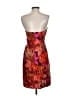 J.Crew Animal Print Aztec Or Tribal Print Damask Red Orange Cocktail Dress Size M (estimated) - photo 2