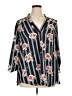 Liberty Love Floral Black 3/4 Sleeve Blouse Size 1X - photo 1