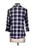 Alia Plaid Purple 3/4 Sleeve Button-Down Shirt Size S - photo 2