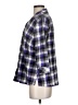 Alia Plaid Purple 3/4 Sleeve Button-Down Shirt Size S - photo 5