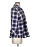 Alia Plaid Purple 3/4 Sleeve Button-Down Shirt Size S - photo 4