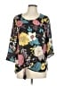 Le Lis 100% Polyester Black 3/4 Sleeve Blouse Size L - photo 1