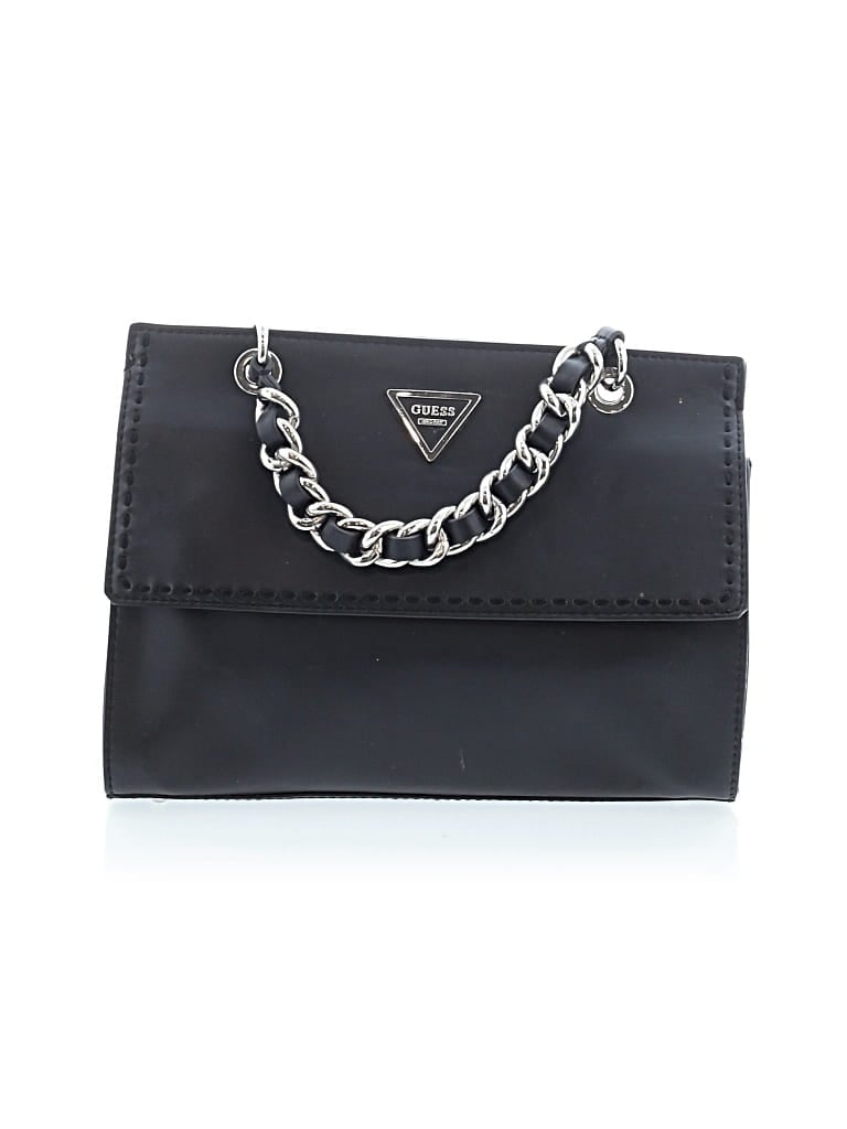 Pre-owned Guess Shoulder Bag In Black